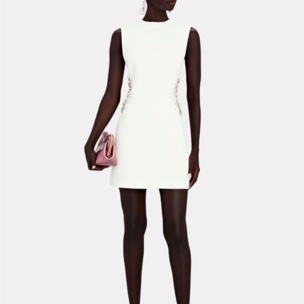 A.L.C. Women's White Skye Embellished Cut-out Mini Dress